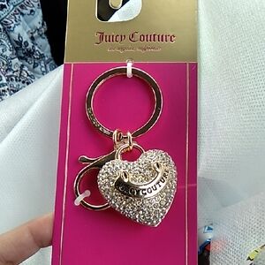 Juicy Couture Sparkling Gold Heart Key Holder